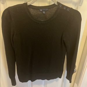 Black wool sweater